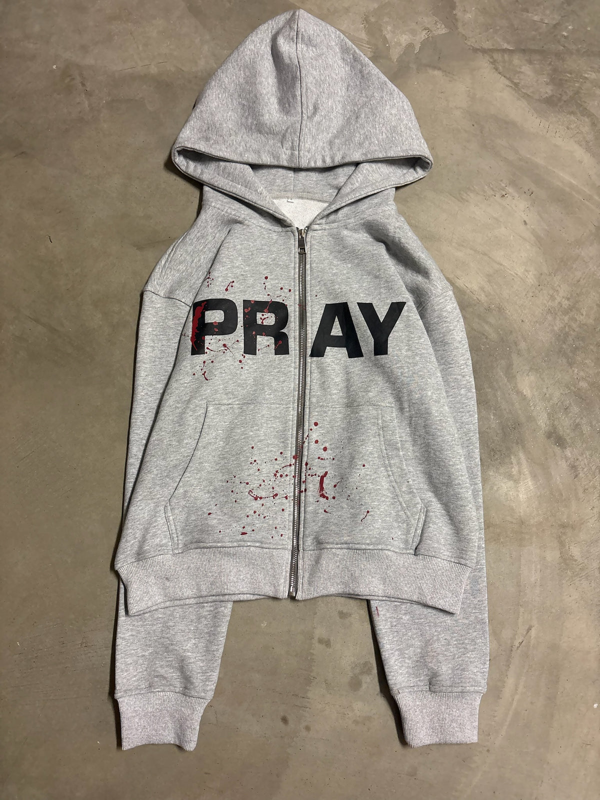 "PRAY" zip up