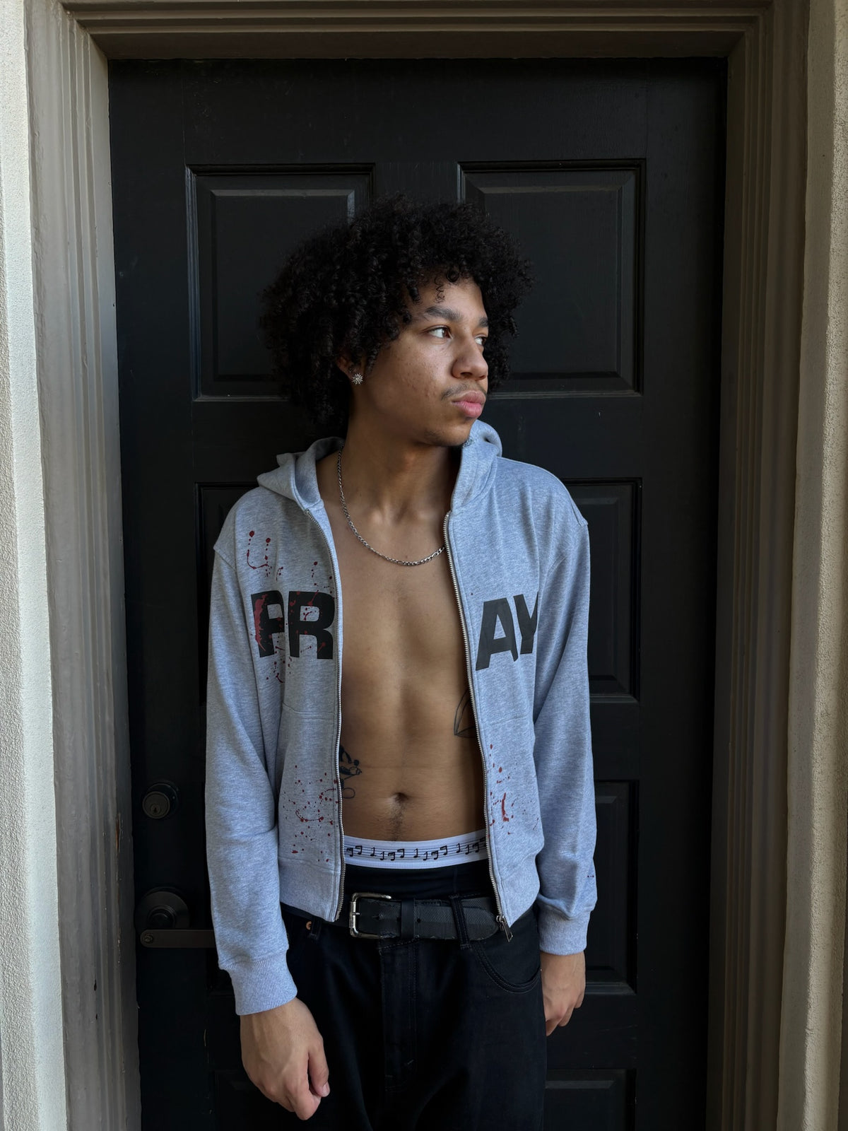 "PRAY" zip up